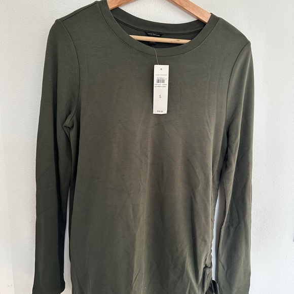 Ann Taylor Tops - Anne Taylor Olive Green Long Sleeve Womens Shirt